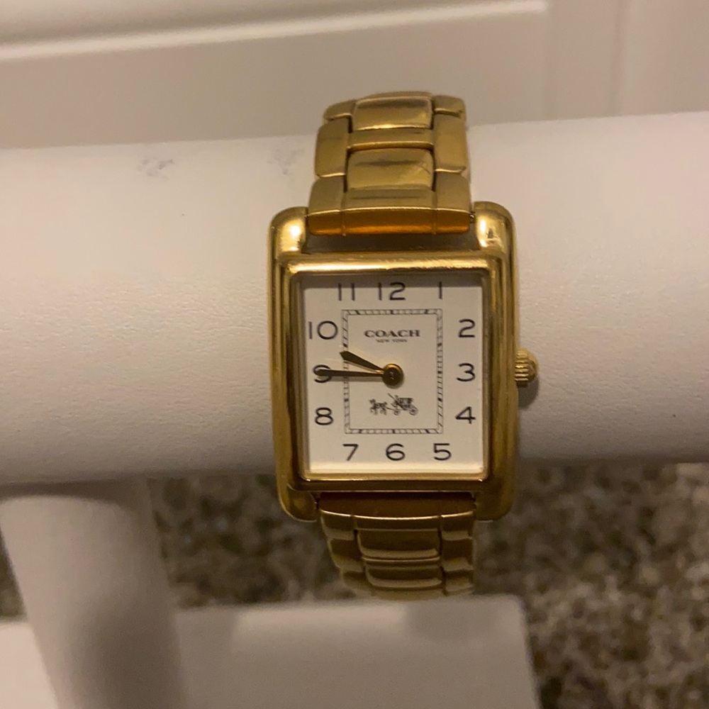 Gold link Coach watch